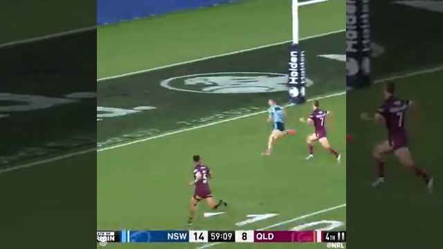 2019 State of Origin Game III, Damien Cook's Try. смотреть онлайн