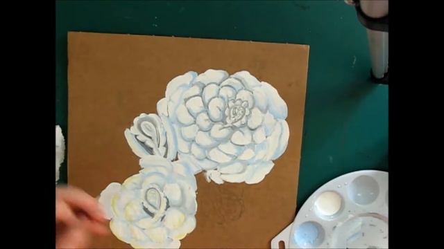 I PAINTED ON CARDBOARD!!! - Illuminated Roses, Acrylic Painting