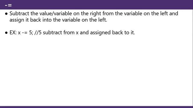 Java Compound Assignment Operators смотреть онлайн