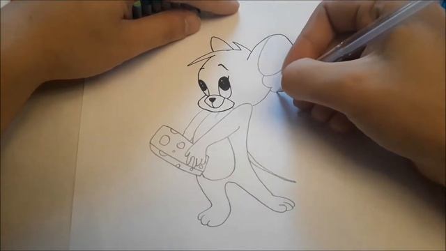 Как нарисовать мышонка Джерри? Лёгкие рисунки для срисовки смотреть онлайн