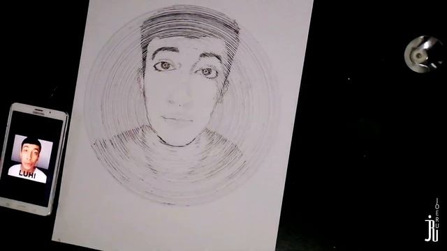 Portrait drawing with a compass _ Image Reference - Marvin fojas _ JRU Portrait _1kCreator YouTube смотреть онлайн