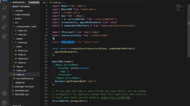 React & Redux apmācība 23. daļa - Async Actions (redux-thunk) смотреть онлайн