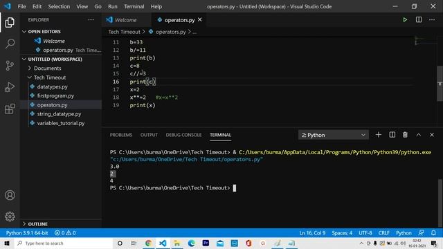 #6 Python Operators | Python Tutorials For Beginners смотреть онлайн