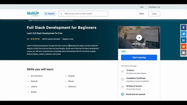 Free Full Stack Web Development Online Courses with Certificate смотреть онлайн