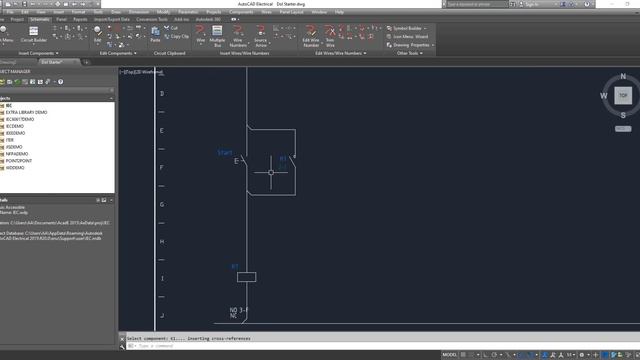 Direct On Line Starter of IEC Format in AutoCAD смотреть онлайн