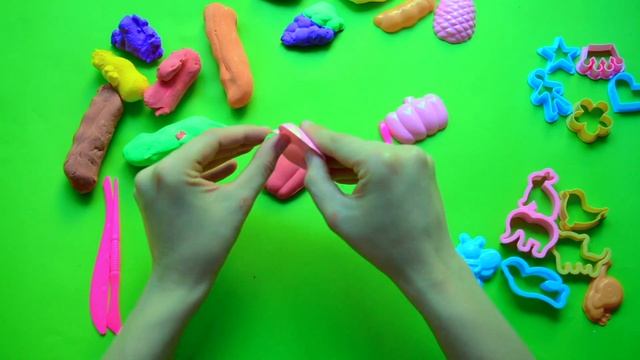 Лепим и учим фрукты и овощи из пластилина Play Doh | Поделки для детей смотреть онлайн