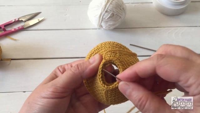 Вязаные сладости. Вяжем пончик. Прикольное вязание смотреть онлайн