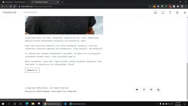 MyPortfolio: Free Bootstrap 4 HTML5 Portfolio Website Template смотреть онлайн