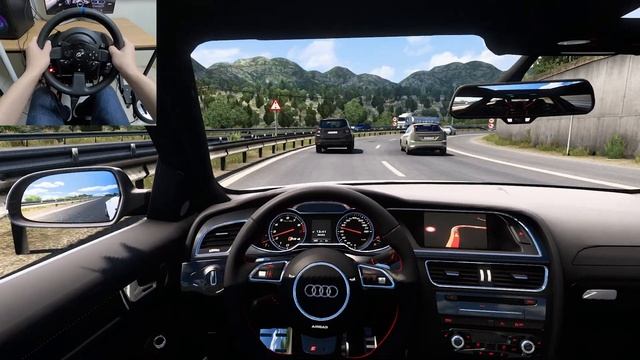 Euro Truck Simulator 2 - 2013 Audi RS4 Avant [Steering Wheel Gameplay] смотреть онлайн