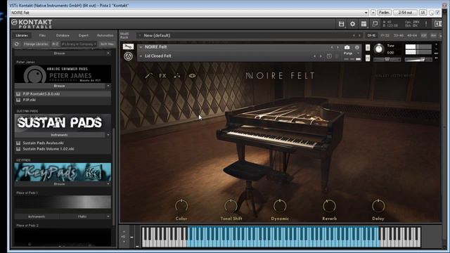 Testando O Noire Felt - Native Instruments Kontakt Piano Library