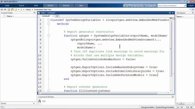 Embedded Web View - Simulink Report Generator смотреть онлайн