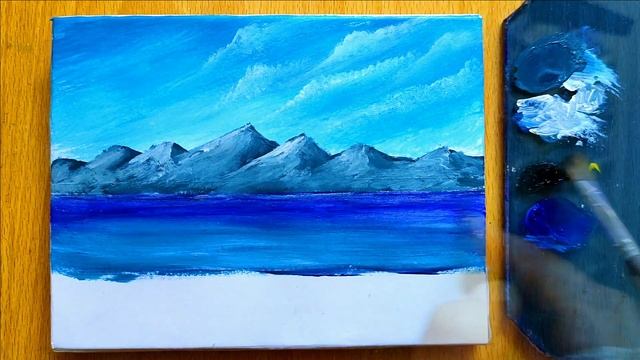 Acrylic Landscape Painting / Spring Painting / Acrylic Painting For Beginners / #acrylicpainting смотреть онлайн