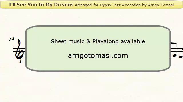I'll See You In My Dreams - Gypsy Jazz Accordion Sheet music смотреть онлайн