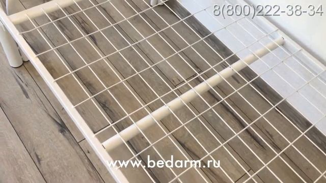 Металлическая двухъярусная кровать КС-2 белая (обзор с комментариями) смотреть онлайн