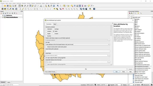 Performing a spatial join in QGIS смотреть онлайн