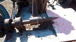 винтовой дровокол. по просьбе п-ка. небольшой обзор и работа.