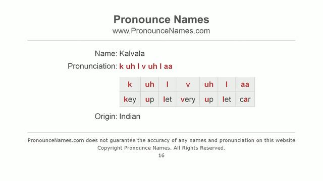 How to Pronounce Kalvala - PronounceNames.com