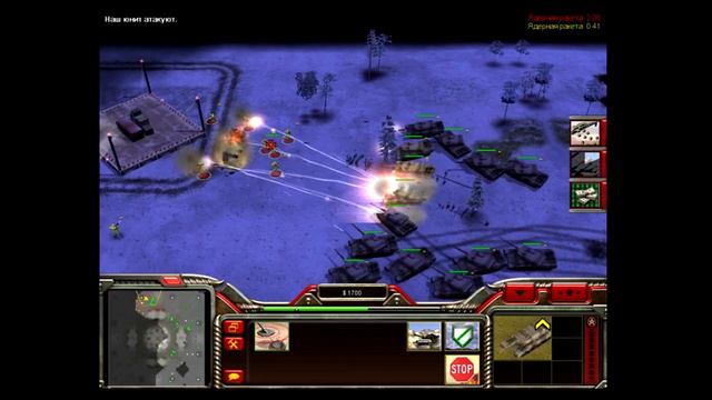 РАЗНОСИМ БОТОВ НОЧЬЮ ЗИМОЙ!!! [Generals -Перезарядка] (Скирмиш #18)(СССР vs 3 СССР) смотреть онлайн