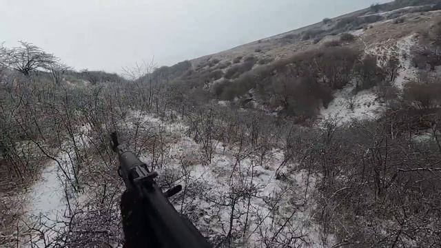 Загонная охота в горах КБР, лиса, волк, заяц, шакал!!! смотреть онлайн