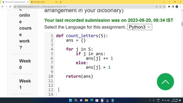 NPTEL The Joy of Computing using python week 5 all 3 programming assignment answer with link of cod смотреть онлайн