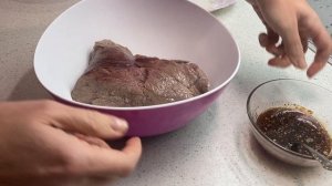 Лосятина, запечённая в духовке.