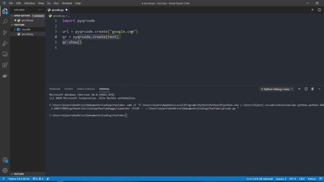 QR-CODES MIT PYTHON ERSTELLEN | Teil 1 | pyqrcode смотреть онлайн