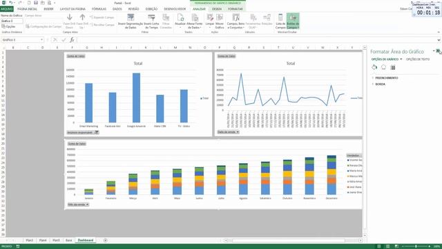 DASHBOARD NO EXCEL EM 3 MINUTOS USANDO TABELA DINÂMICA смотреть онлайн
