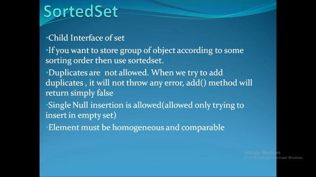 35.SortedSet and its method in collection framework смотреть онлайн
