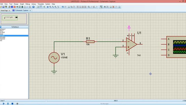 Inverting Amplifier in Proteus смотреть онлайн