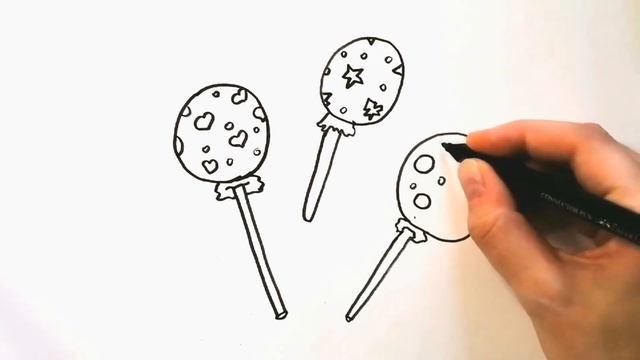 Как нарисовать ЧУПА-ЧУПС / Рисуем конфеты чупа-чупс / How to draw a CHUPA-CHUPS смотреть онлайн