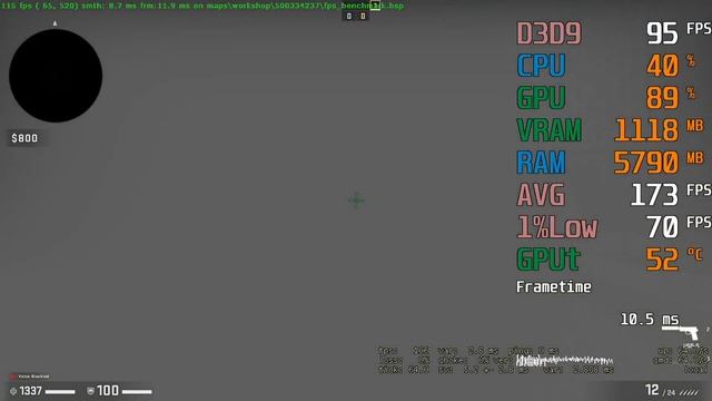 GeForce GTX 1650 -- Intel Core i7-860 -- CSGO uLLeticaL Benchmark 720p смотреть онлайн