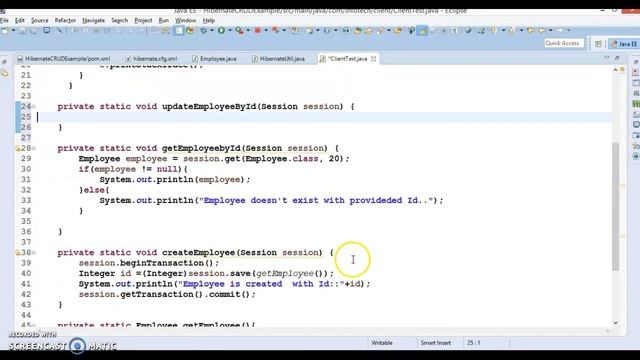 Hibernate CRUD example смотреть онлайн
