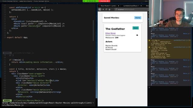 React Router Movies (with Stretch!) смотреть онлайн