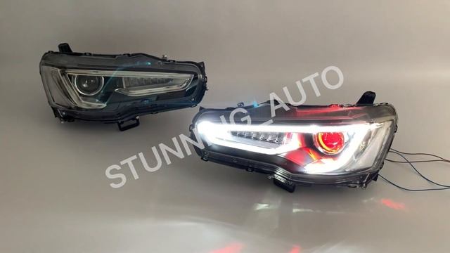 Фары передние Mitsubishi Lancer 10 AUDI STYLE смотреть онлайн