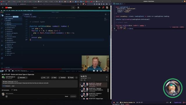 Watch Me Code: Learning TypeScript - Enums and Literal Types смотреть онлайн