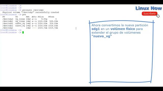 How to extend logical volume - Como extender tu vg y volúmen lógico sin reiniciar tu servidor смотреть онлайн