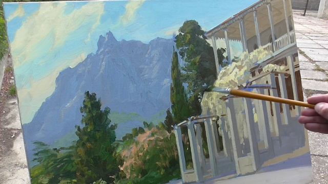 Пленэр в Гаспре. Художник Артём Пучков. смотреть онлайн