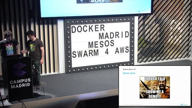 Docker Meetup @CampusMadrid - Javier Cortejoso & Unai Arríen - Apache Mesos смотреть онлайн