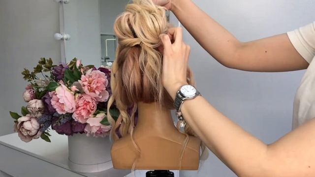 Updo Hairstyle For Prom 2022 / Высокий пучок / Красивая прическа на выпускной 2022