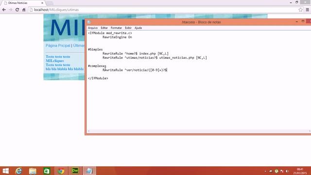 Criar Site - 29 - Usando o Básico de .htaccess - PHP | DREAMWEAVER | MySQL смотреть онлайн