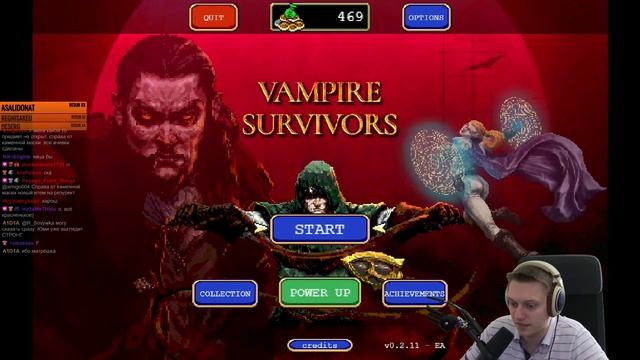 Открываем персонажа Krochi! Эволюция санта вотер и воскрешение. | Vampire Survivors #13 смотреть онлайн