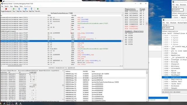 Manual Tracing New Crew Generation Star Traders Frontiers using Cheat Engine смотреть онлайн