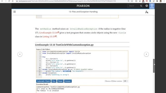 Daniel Liang Python Section 13.9 смотреть онлайн