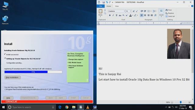 How to install Oracle 10g in Windowa 10 Pro 32 bit смотреть онлайн
