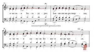 ВО ЦАРСТВИИ ТВОЕМ (БЛАЖЕННЫ), П.П. Мироносицкий - Альтовая партия