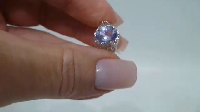 Кольцо с натуральным танзанитом 1.81 ct Филигрань Размер 17 Серебро 925 смотреть онлайн