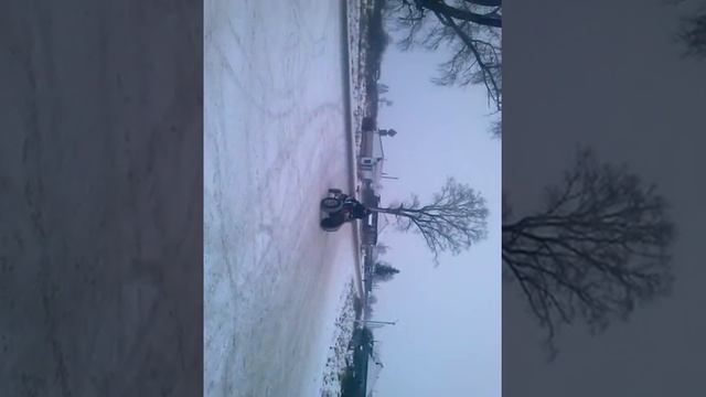 Дрифт мотоблока на снегу смотреть онлайн