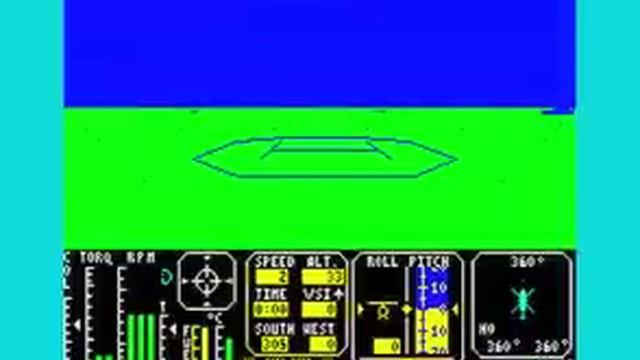 ZX Spectrum Tomahawk Helicopter Combat Simulation Game смотреть онлайн