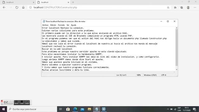 Error Vaya no se puede acceder a esta página localhost rechazó la conexión. Windows 10 Solucionado. смотреть онлайн