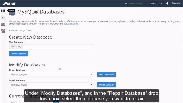 HOW TO REPAIR A MYSQL DATABASE IN CPANEL? смотреть онлайн